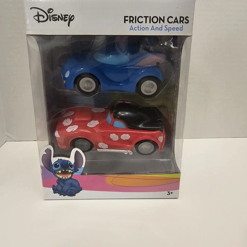 Disney Lilo and‎ Stitch Friction Cars - Set Of Two Cars with Action & Speed NEW